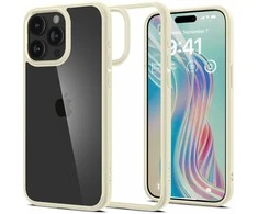 Dėklas Spigen Ultra Hybrid for iPhone 15 Pro Mute rusvai gelsvas