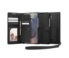 Spigen Wallet „S” Samsung Galaxy S25 Ultra dėklas telefonui juodos spalvos