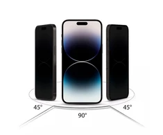 „Tech-Protect Anti Spy Glass Pro+“ 2 vnt. pakuotė, skirta „iPhone 17e / 16e / 14 / 13 Pro / 13“ - juodas