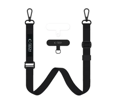Dėklas Tech-Protect C65 Rope Crossbody Leash - Juodas