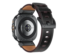 Tech-Protect Delta Pro Leather apyrankė Samsung Galaxy Watch Ultra (47mm) – juodos spalvos