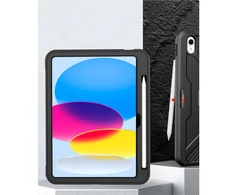 Juodas atverčiamas dėklas Apple iPad 10.9” 10 / 2022 / 11” 11 / 2025 planšetei „Tech-Protect Endurance”