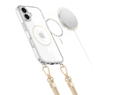 Dėklas Tech-Protect FlexAir Chain MagSafe Case for iPhone 16e / 17e - Juodas and rusvai gelsvas
