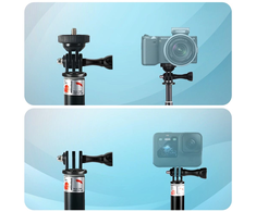 Tech-Protect GA100 Monopad &amp; Selfie Stick for GoPro / DJI - Juodas