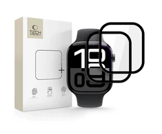 „Tech-Protect Glass Flex+ Hybrid Glass“ 2 vnt. sijonų pakuotė „Apple Watch 10“ (46 mm) – Juodas