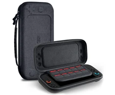 Pilkas dėklas Nintendo Switch 2 žaidimų kompiuteriui „Tech-Protect Hardpouch”