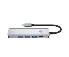 Tech-Protect HB01 HUB Adapteris 5in1 USB-C + USB3.0 + HDMI 4K 60Hz + PD100W - pilka
