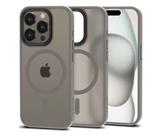 „Tech-Protect MagMat MagSafe Apple iPhone 15 Pro“ – matinis titano spalvos dėklas