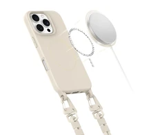 Dėklas Apple iPhone 16 Pro Max Tech-Protect Magnelace MagSafe Latte smėlio spalvos