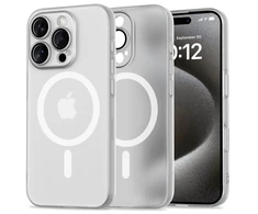 Apple iPhone 16 Pro Tech-Protect Magslim MagSafe Matte dėklas telefonui baltos spalvos