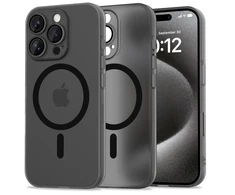 Apple iPhone 16 Pro Max Tech-Protect Magslim MagSafe Matte dėklas telefonui juodos spalvos