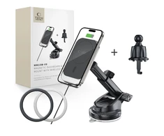 Tech-Protect MM15W-V9 automobilinis laikiklis su MagSafe prietaisų skydeliui ir oro ventiliacija 15W - Juodas