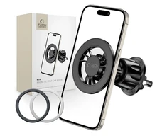 Tech-Protect N56 magnetinis automobilinis telefono laikiklis su MagSafe oro grotelėms – juodos spalvos