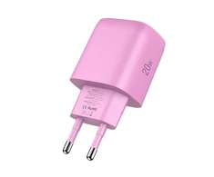 „Tech-Protect NCA20 PD 20W QC3.0 USB-A / USB-C“ sieninis įkroviklis - Rožinė