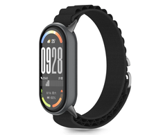 Tech-Protect Nylon Pro apyrankė skirta Xiaomi Smart Band 8 / 9 / 10 / NFC – juodos spalvos