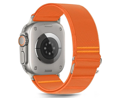 Oranžinė apyrankė Apple Watch 6 / 7 / 8 / 9 / 10 / SE / Ultra 1 / 2 ( 44 / 45 / 46 / 49 mm) „Tech-Protect Nylon Slip”