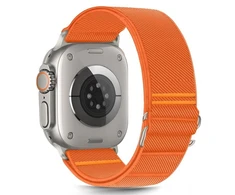 Oranžinė apyrankė Apple Watch 6 / 7 / 8 / 9 / 10 / SE / Ultra 1 / 2 ( 44 / 45 / 46 / 49 mm) „Tech-Protect Nylon Slip”