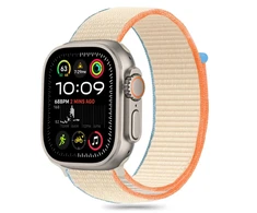 Tech-Protect nylon Apple Watch 6 / 7 / 8 / 9 / 10 / SE / Ultra 1 / 2 (44 / 45 / 46 / 49 mm) kreminės spalvos