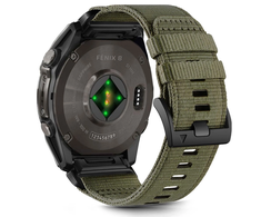 Apyrankė Garmin Fenix 5X / 5X Plus / 6X / 6X Pro / 7X / 8 (51mm) Tech-Protect Nylon Classic Olive Žalias