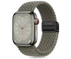 Apyrankė Apple Watch 4 / 5 / 6 / 7 / 8 / 9 / SE / Ultra 1 / 2 (42 / 44 / 45 / 49 mm) Tech-Protect Nylonmag Olive pilkos spalvos