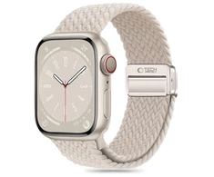 Apyrankė Apple Watch 3 / 4 / 5 / 6 / 7 / 8 / 9 / SE (38 / 40 / 41 mm) Tech-Protect Nylonmag Natural TItanium kreminis