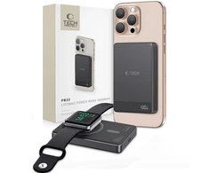 „Tech-Protect PB33 LifeMag MagSafe 5000mAh“ išorinė baterija – juodos spalvos