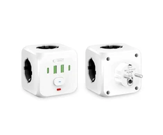 Tech-Protect PCL3x4 maitinimo juosta, 2x USB-A, 2x USB-C, 3x kintamosios srovės tipas Schuko - Baltas