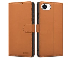 Dėklas Tech-Protect Piniginė iPhone 16E balno ruda