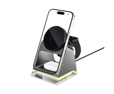 Tech-Protect QI15W-A43 3in1 belaidis įkroviklis su MagSafe for Apple Devices – juodos spalvos