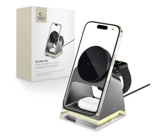 Tech-Protect QI15W-A43 3in1 belaidis įkroviklis su MagSafe for Apple Devices – juodos spalvos