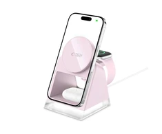 Tech-Protect QI15W-A43 3in1 MagSafe indukcinis įkroviklis - Rožinė