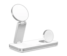 Tech-Protect QI15W-A47 MagSafe 3in1 indukcinis įkroviklis + USB-C laidas - Baltas