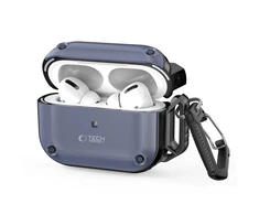 Dėklas TECH-PROTECT ROUGH HOOK Apple AIRPODS PRO 1 / 2 STEEL mėlynos spalvos