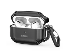 Dėklas TECH-PROTECT ROUGH HOOK Apple AIRPODS PRO 1 / 2 juodos spalvos