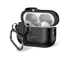 Dėklas TECH-PROTECT SLIM HOOK Apple AIRPODS PRO 1 / 2 juodos spalvos
