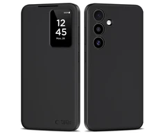 Tech-Protect Smart Wallet Dėklas skirtas Samsung Galaxy S25 – Matte juodos spalvos