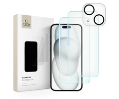 Tech-Protect Supreme Set Apple iPhone 15 2x Apsauginis stiklas Ekranas / Apsauginis stiklas Camera