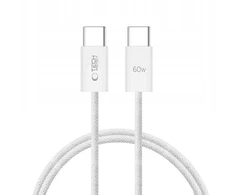 Kabelis 3A PD60W 1m USB-C – USB-C Tech-Protect Ultraboost baltos spalvos