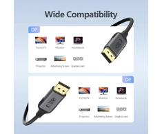 Tech-Protect UltraBoost DisplayPort į DisplayPort 1.4 4K 60Hz kabelis 2m - Juodas
