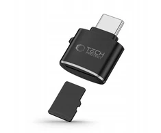 Tech-Protect UltraBoost Micro SD kortelių skaitytuvo adapteris su USB-C - juodas