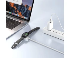 Tech-Protect UltraBoost USB-A belaidis įkroviklis skirtas Apple Watch 1m – baltos spalvos