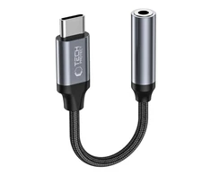 Adapteris ausinėms USB-C – minijack 3,5mm Tech-Protect Ultraboost juodos spalvos