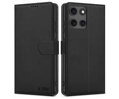 Tech-Protect piniginės dėklas, skirtas Motorola Moto G15 / G15 Power - Juodas