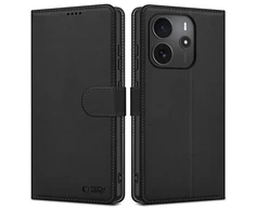 Tech-Protect Wallet Xiaomi Redmi Note 14 4G / LTE – Matte dėklas telefonui juodos spalvos