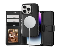 Apple iPhone 16 Pro Tech-Protect Wallet MagSafe dėklas telefonui juodos spalvos