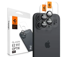 Apsauginis stiklas kamerai Apple iPhone 16 / Apple iPhone 16 Plus / 17 Spigen Optik Glas.tr kameros apsauga 2 vnt. juodas