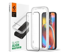 Apsauginis stiklas Spigen ALM GLASS FC Apple iPhone 13 / 13 Pro / 14 su juodos spalvos krašteliu