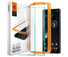 Spigen Alm Glas.TR 2 vnt. – Apsauginis stiklas skirtas Google Pixel 7A (Transparent)