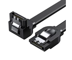 SATA UGREEN US217 kampinis kabelis 0.5m - Juodas