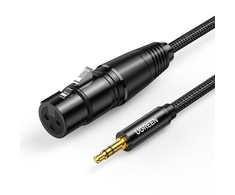UGREEN AV182 XLR moteriškas - 3.5 vyrų lizdas - 2 m (juodas)